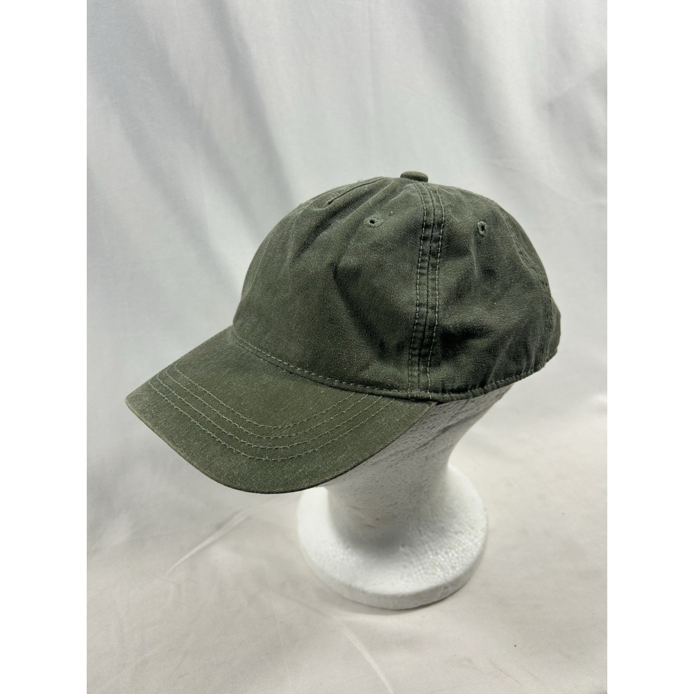Olive Green Washed Baseball Cap Adjustable Strapback Hat Military Street Style